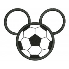 Mickey Mouse Football Applique Embroidery Design